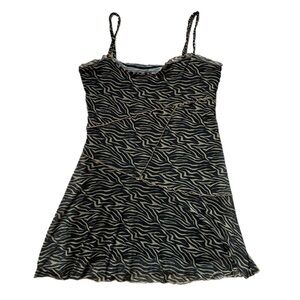 Urban Outfitters Moxie Mesh Mini Slip Dress in Tiger Print Size Medium
